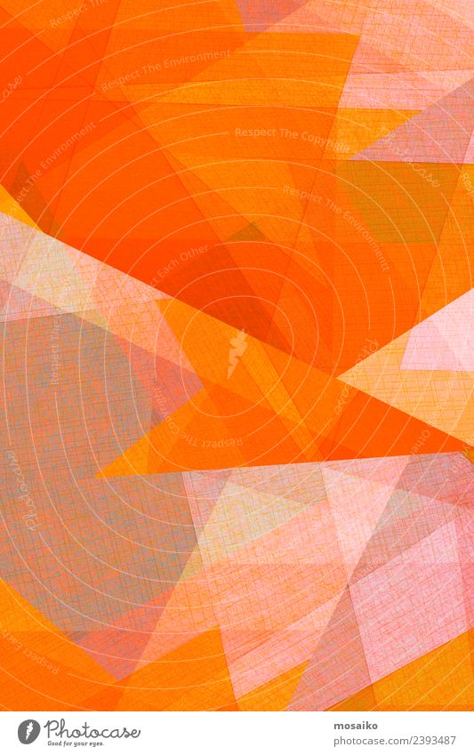 orange geometrische Formen auf Papierstruktur Lifestyle Stil Design Freizeit & Hobby Basteln Tapete Arbeitsplatz Büro Business High-Tech Internet Kunst Mode