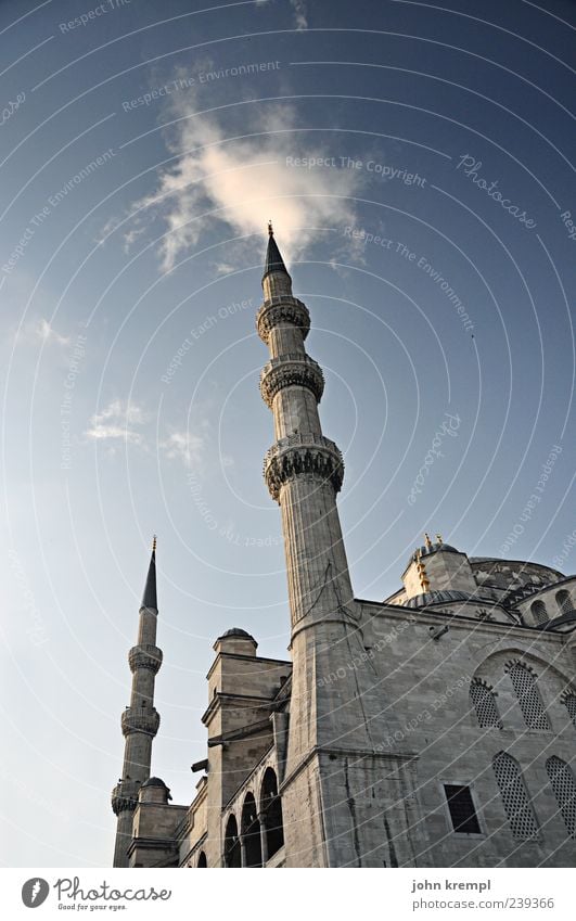 wolkenkratzer Istanbul Türkei Hauptstadt Bauwerk Gebäude Moschee Blaue Moschee Sultanahmet Camii Sehenswürdigkeit gigantisch groß historisch schön blau grau