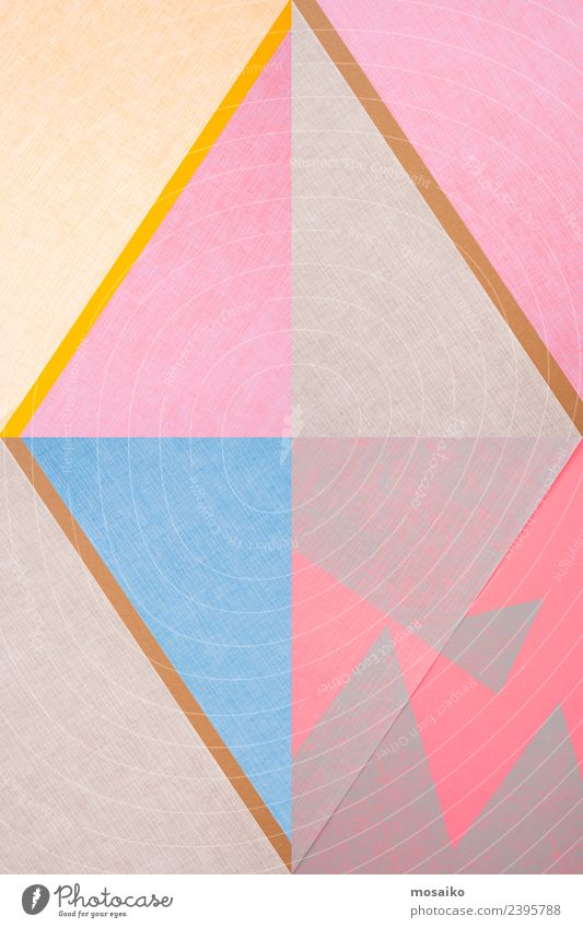 Rhombus - grafische Formen Bildung Kunst ästhetisch elegant Spitze trashig blau gelb grau rosa Freude Euphorie diszipliniert Design einzigartig Farbe