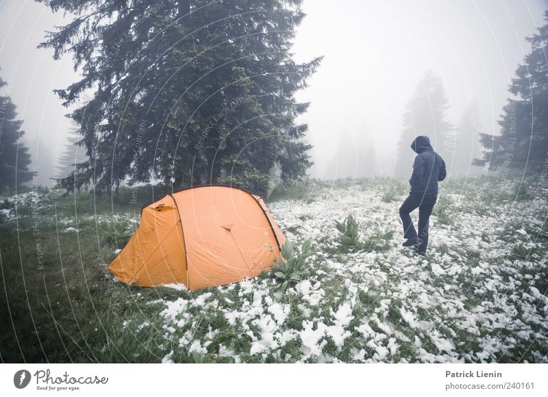 Draussen zuhause Freizeit & Hobby Ferien & Urlaub & Reisen Ausflug Abenteuer Freiheit Camping Schnee Mensch Umwelt Natur Landschaft Urelemente Wetter