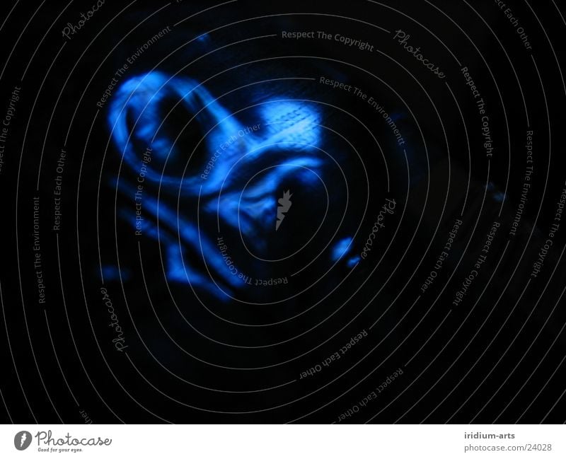 deep blue ... schwarz abstrakt Wellen Wasserwirbel Nacht Fototechnik blau Schriftzeichen Langzeitbelichtung