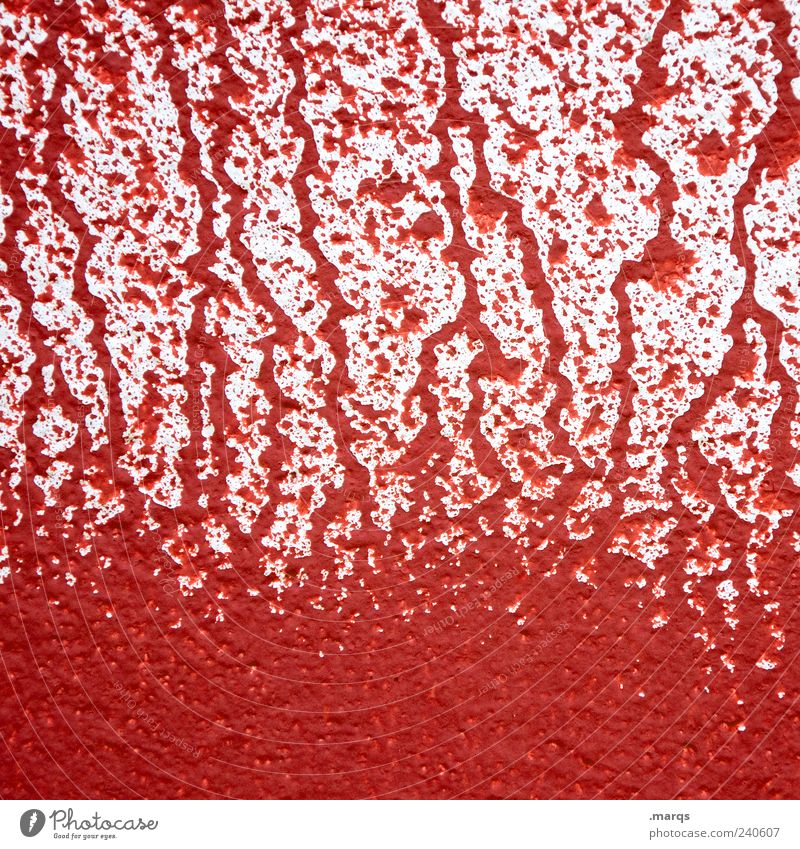Splatter Lifestyle Mauer Wand Graffiti rot Farbe spritzen Blut Farbfleck Farbstoff gruselig Angst Farbfoto abstrakt Muster Strukturen & Formen Menschenleer