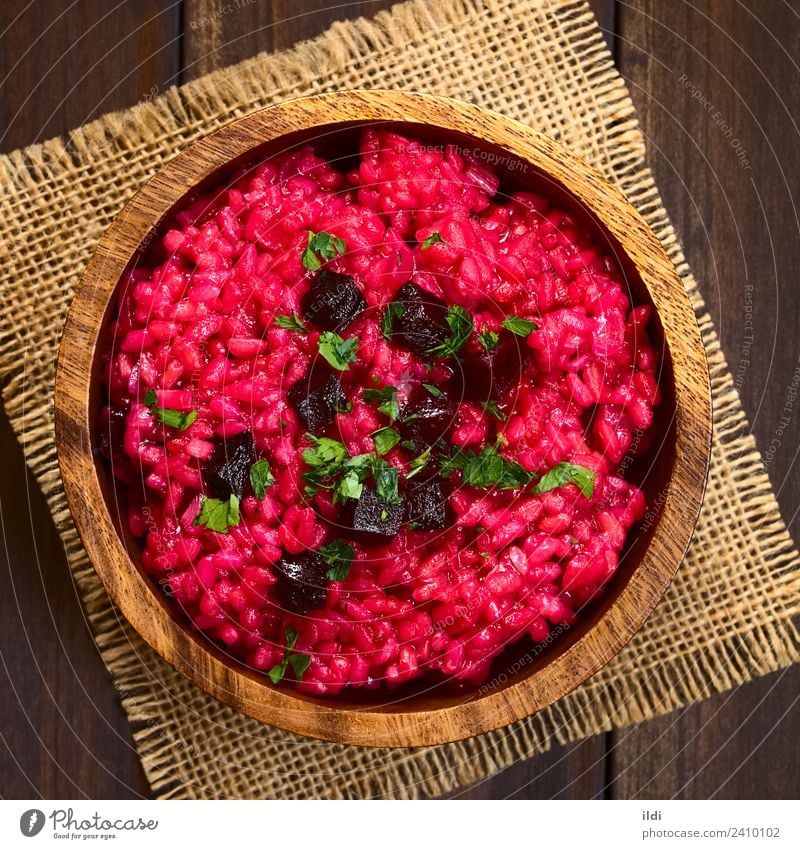 Rote-Beete-Risotto Gemüse Ernährung Vegetarische Ernährung Gesundheit Lebensmittel Reis Rote Beete gebraten gebastelt cremig Püree gestampft Italienisch arborio