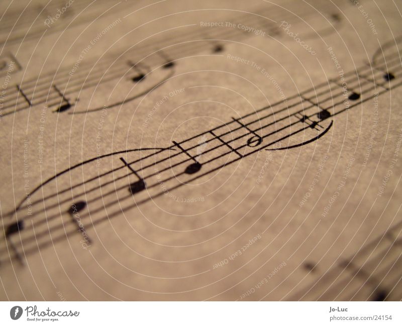 g Blatt Papier Klang durchleuchtet Konzert Musik Musiknoten Teile u. Stücke Sheet Dynamik Makroaufnahme