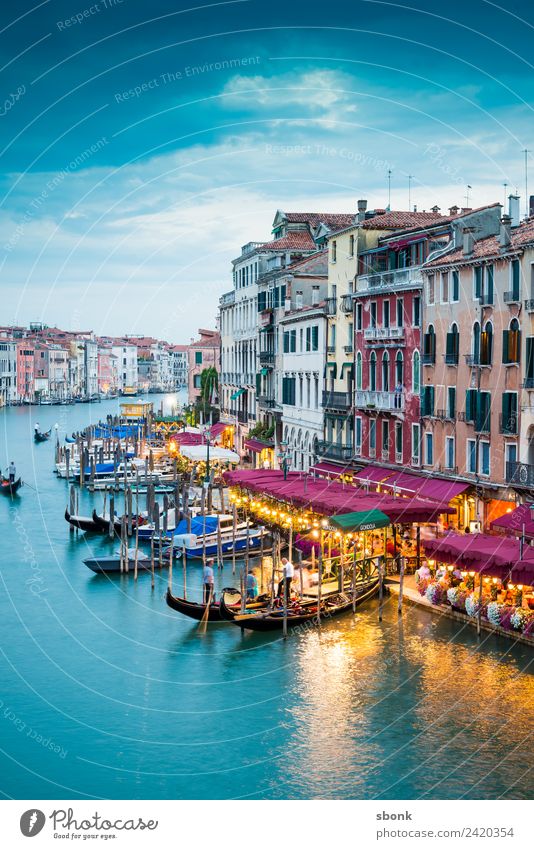 Venezia Ferien & Urlaub & Reisen Sommer Venedig Stadt Bauwerk Gebäude Architektur Bootsfahrt Venice Italien Lagoon Water Canal Grande Tourism Italian