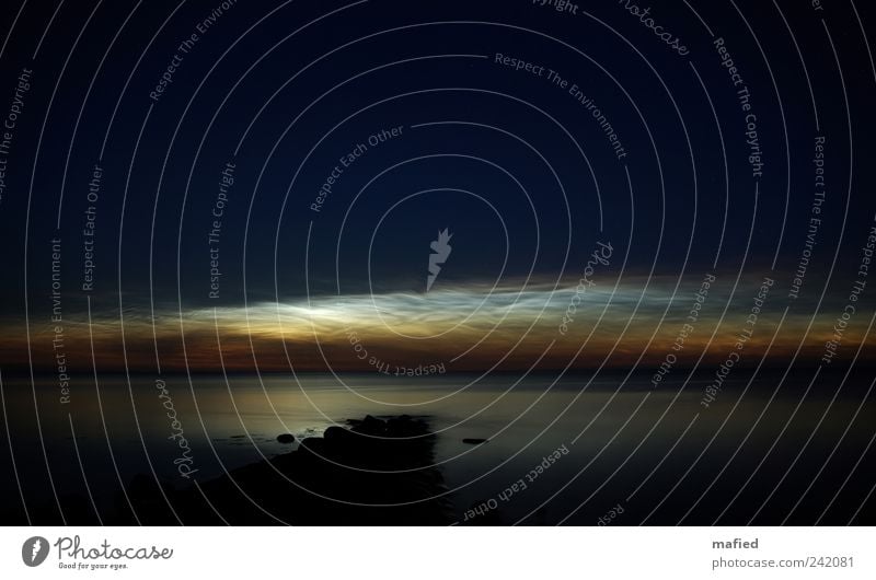 Noctilucent Clouds Umwelt Natur Landschaft Luft Wasser Erde Himmel Wolken Nachthimmel Stern Horizont Sommer Klimawandel Schönes Wetter Küste Ostsee