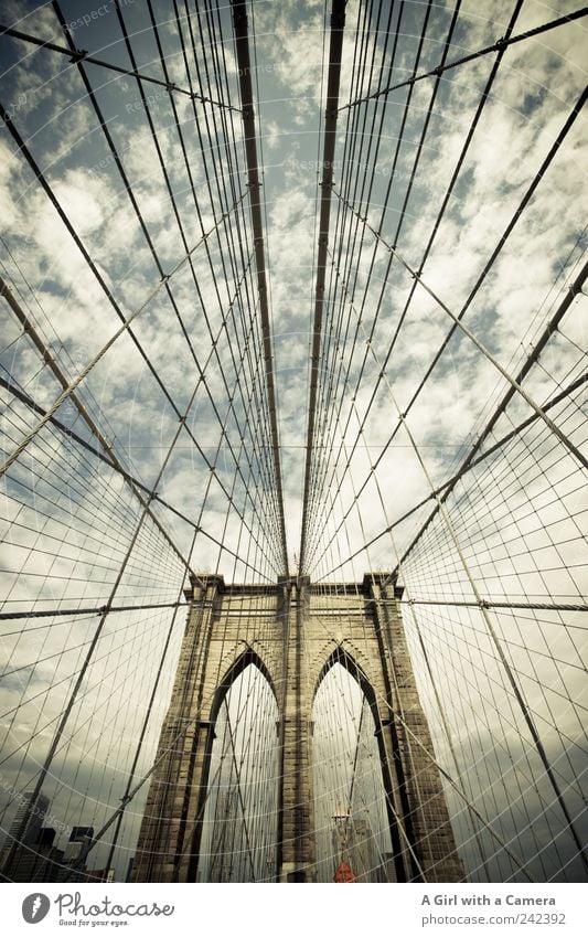 take me to Brooklyn again Ferien & Urlaub & Reisen Seil New York City USA Skyline Brücke Bauwerk Architektur Mauer Wand Sehenswürdigkeit Wahrzeichen
