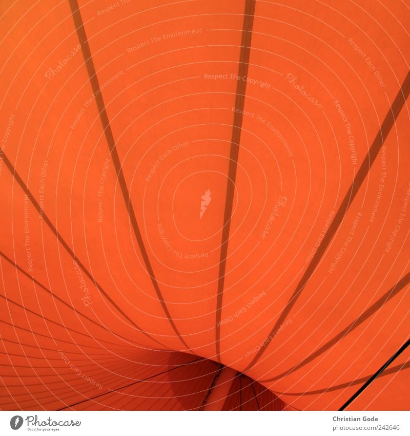 orange wave Kunststoff Zelt Zeltplane Zelthimmel Streifen Abdeckung Konstruktion Wellenlinie Stab Seil schwarz Zeltdach Zeltkonstruktion Mitte Quadrat Kurve