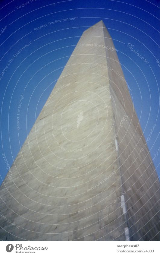Washington Monument II Washington DC Amerika groß Macht Turm Säule Architektur Sehenswürdigkeit Wahrzeichen Attraktion Berühmte Bauten Bekanntheit aufwärts