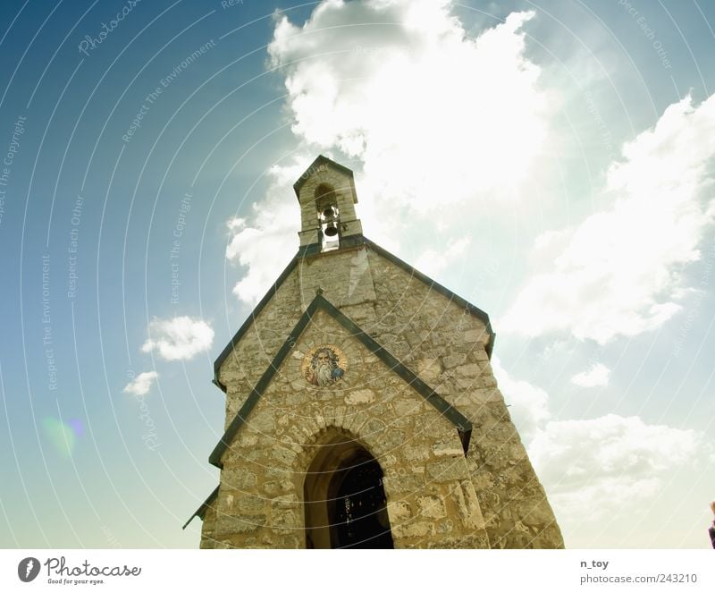 Kapelle Kirche Turm Bauwerk Architektur Mauer Wand ruhig Glaube Religion & Glaube Wolken Himmel Wolkenhimmel Bayern Gott Gotteshäuser Christentum Katholizismus