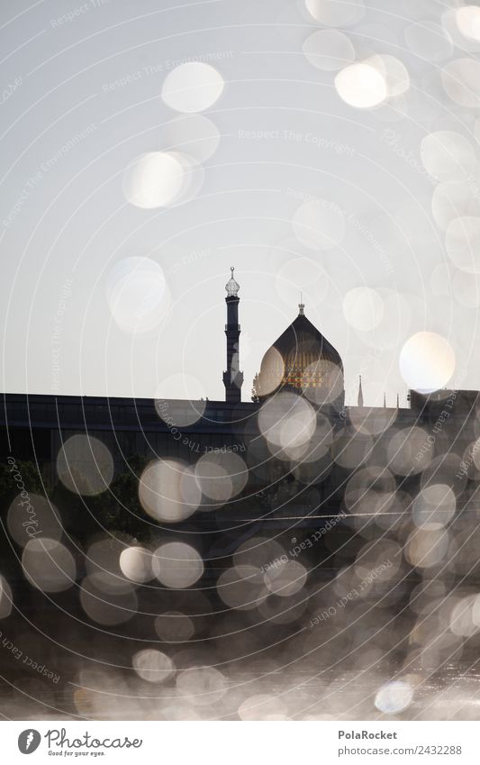 #A# Dresdner Sparks Kunst ästhetisch Dresden Yenidze Islam Gegenlicht Partikel Dach Moschee Glaube weltoffen Farbfoto Gedeckte Farben Außenaufnahme