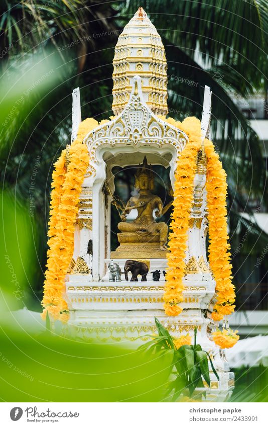 Statue von Brahma - dem vierköpfigen Schöpfergott Ferien & Urlaub & Reisen Tourismus Ferne Sommer Sommerurlaub Thailand Glaube Religion & Glaube Buddha Statue