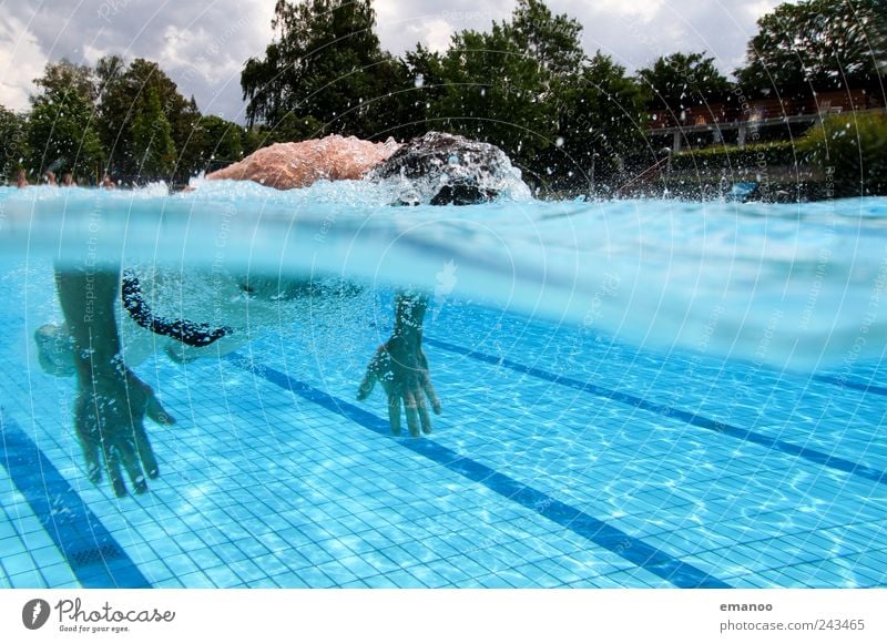 durchgezogen Lifestyle Freude Erholung Schwimmen & Baden Freizeit & Hobby Ferien & Urlaub & Reisen Sommer Wellen Sport Wassersport Sportler tauchen Schwimmbad
