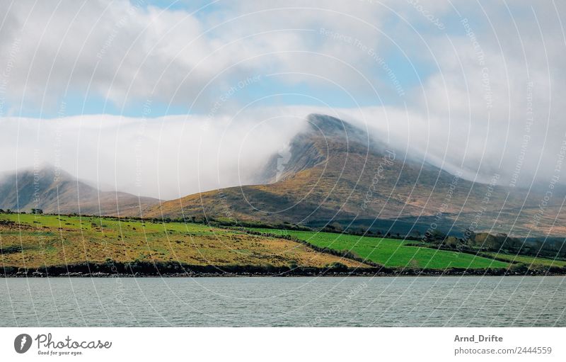 Irland Ferien & Urlaub & Reisen Tourismus Ausflug Abenteuer Ferne Freiheit Meer Berge u. Gebirge Natur Landschaft Himmel Wolken Nebel Wiese Feld Hügel Wellen