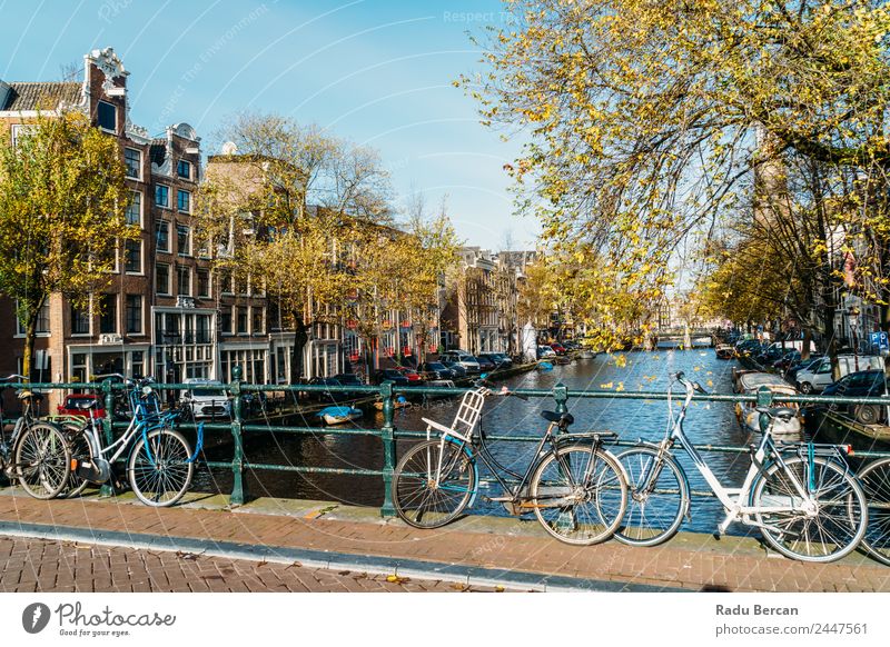 Schöne Architektur niederländischer Häuser und Hausboote elegant Stil Design Ferien & Urlaub & Reisen Tourismus Ausflug Freiheit Sightseeing Städtereise