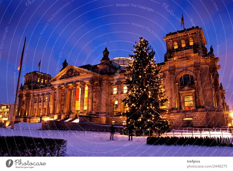 Berlin Reichstag Weihnachten Winter Weihnachten & Advent Mensch Sehenswürdigkeit Deutscher Bundestag Kerze Politik & Staat Lichterkette Regierung Architektur