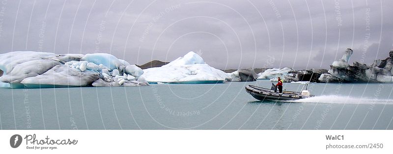 Gletschersee 01 Eisberg Gebirgssee Gletscher Vatnajökull Wasserfahrzeug Island Umweltschutz Nationalpark unberührt Europa Natur Kraft Energiewirtschaft