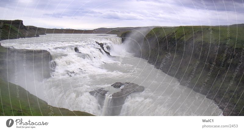 Wasser en masse 03 Godafoss Island Umweltschutz Nationalpark unberührt Europa Wasserfall Natur Kraft Energiewirtschaft