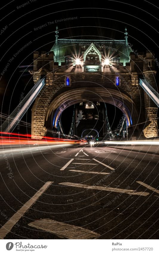 Tower Bridge Ferien & Urlaub & Reisen Sightseeing Städtereise Bildungsreise Güterverkehr & Logistik Architektur Nachthimmel London England Großbritannien Europa