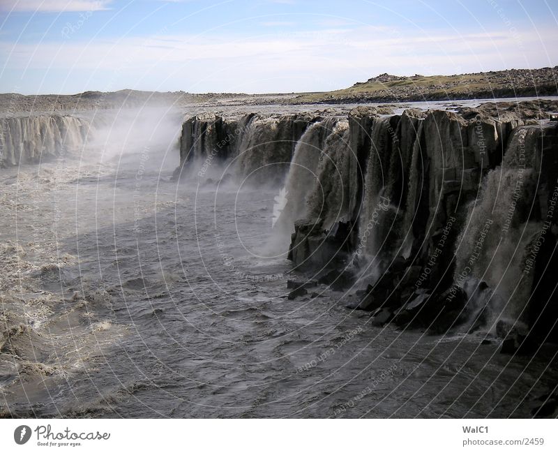 Wasser en masse 01 Island Umweltschutz Nationalpark unberührt Europa Wasserfall Selfoss Natur Kraft Energiewirtschaft