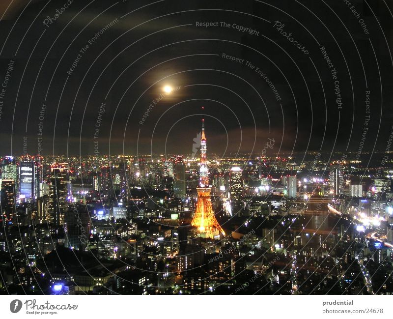 full moon in tokyo Vollmond Tokyo Nacht Langzeitbelichtung Erfolg Stadt