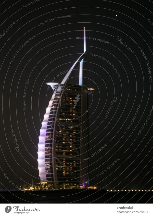 burj al arab, dubai jumeirah beach Dubai Nacht Burj Al-Arab Hotel tower of arabia turm von arabien