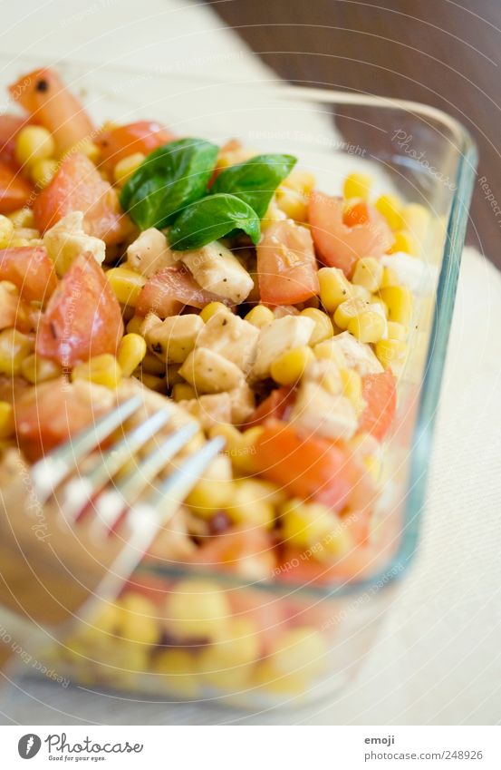 Salat mit Salatbeilage Kräuter & Gewürze Mittagessen Abendessen Bioprodukte Vegetarische Ernährung Diät Italienische Küche Schalen & Schüsseln Gabel Gesundheit