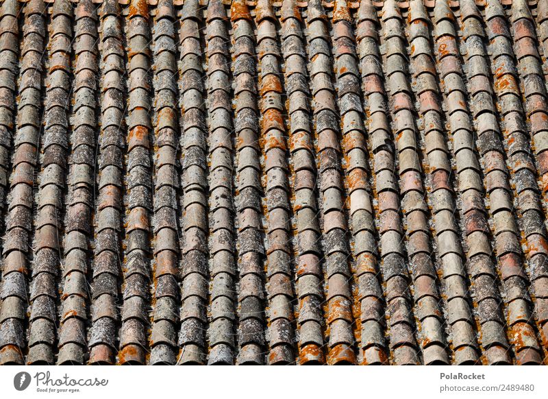 #A# Viel Dach Kunst Kunstwerk anstrengen Dachziegel viele mediterran Frankreich Provence ziegelrot Muster Reihe Ordnung Ordnungsliebe Farbfoto Gedeckte Farben