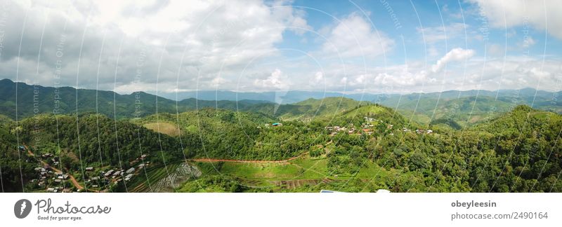 Luftbilder Ein kleines Dorf im Dschungel in Chiang Mai Schwimmbad Ferien & Urlaub & Reisen Sommer Strand Meer Wellen Berge u. Gebirge Garten Umwelt Natur