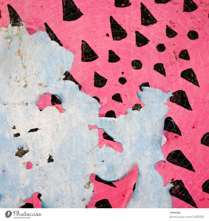 Sting Mauer Wand Graffiti Coolness trendy einzigartig kaputt rosa Farbe skurril Dekoration & Verzierung Stachel Farbfoto Nahaufnahme abstrakt Muster