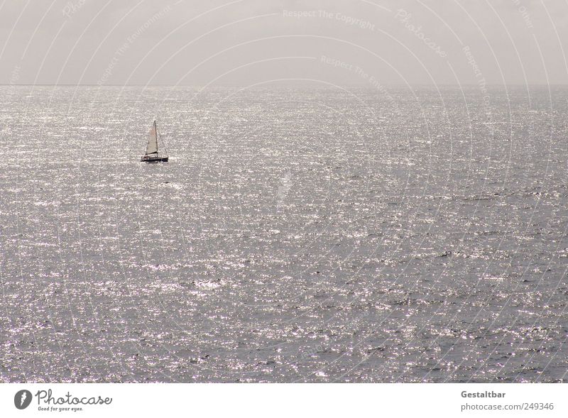 Cinque Terre nur noch vom Boot aus Glück Erholung ruhig Meditation Schwimmen & Baden Freiheit Sightseeing Sommerurlaub Segeln Wasser Himmel Wolken Horizont Meer