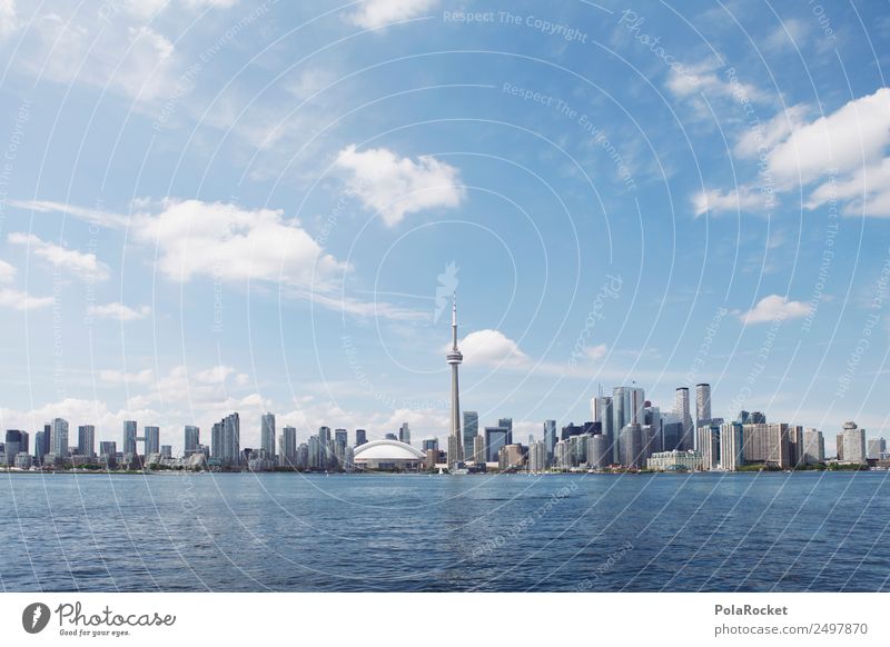 #A# Big Toronto Stadt ästhetisch Großstadt Skyline Kanada Tourismus Städtereise See modern Moderne Architektur Farbfoto mehrfarbig Außenaufnahme Menschenleer