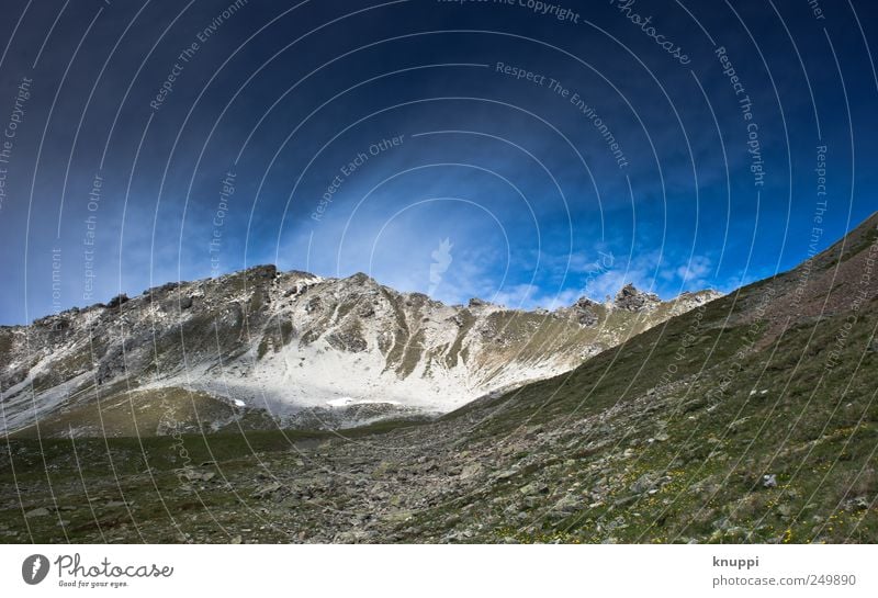 2200 m.ü.M Umwelt Natur Landschaft Urelemente Himmel Wolkenloser Himmel Sonnenlicht Sommer Schönes Wetter Wind Sturm Gras Alpen Berge u. Gebirge Gipfel Davos