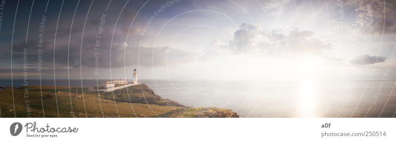 neist point Natur Landschaft Himmel Sonnenaufgang Sonnenuntergang Sonnenlicht Wind Küste Schottland Europa Leuchtturm Sehenswürdigkeit Schifffahrt