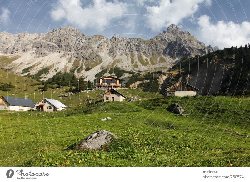 *** Auftanken ... *** Natur Landschaft Himmel Wolken Schönes Wetter Felsen Alpen Berge u. Gebirge Zimba Rellstal Montafon Heinrich Hueter Hütte Bergwiese