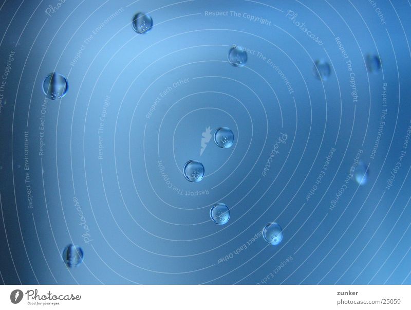 Tropfen Sauerstoff Makroaufnahme Nahaufnahme Wasser Wassertropfen blau O2