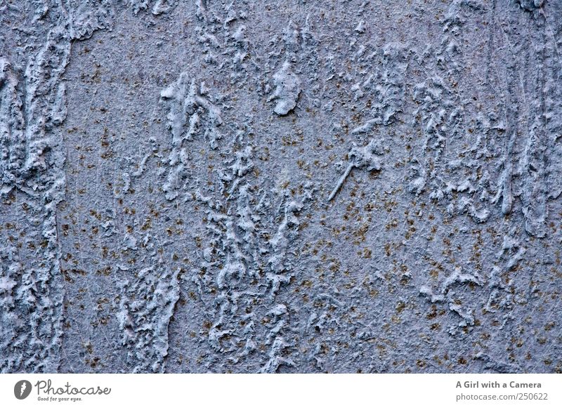 ausgebessert Fassade alt außergewöhnlich einfach hässlich kalt blau grau lackiert Rost Außenaufnahme Gedeckte Farben Experiment abstrakt Muster