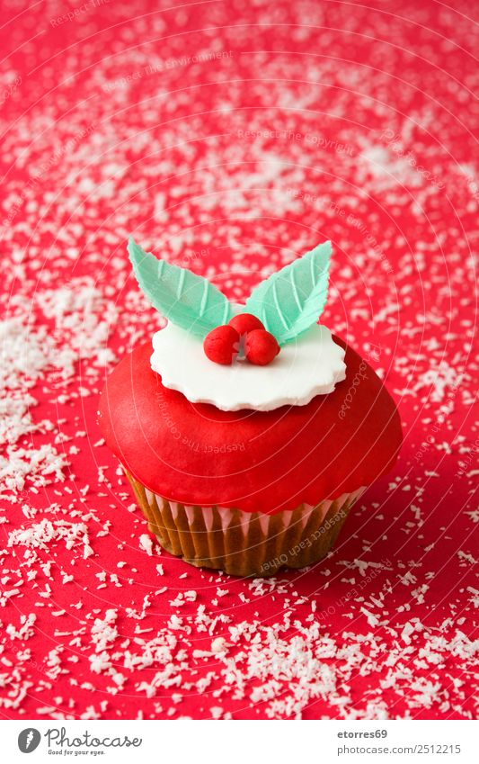 Chirstmas Muffins Lebensmittel Foodfotografie Speise Backwaren Dessert Gesunde Ernährung Dekoration & Verzierung Feste & Feiern Weihnachten & Advent Ornament