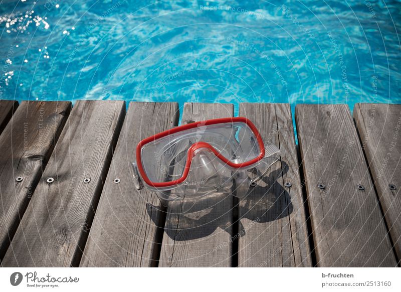 Taucherbrille Leben Schwimmbad Schwimmen & Baden Ferien & Urlaub & Reisen Sommerurlaub Sonnenlicht Brille Freizeit & Hobby Freude tauchen Schwimmsport blau