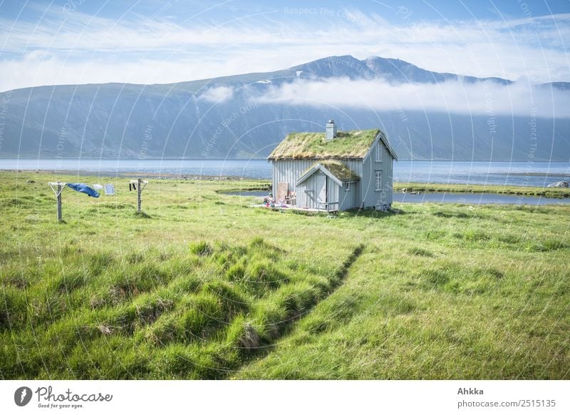 Genau Mitternacht Hütte Strand Skandinavien Wäsche