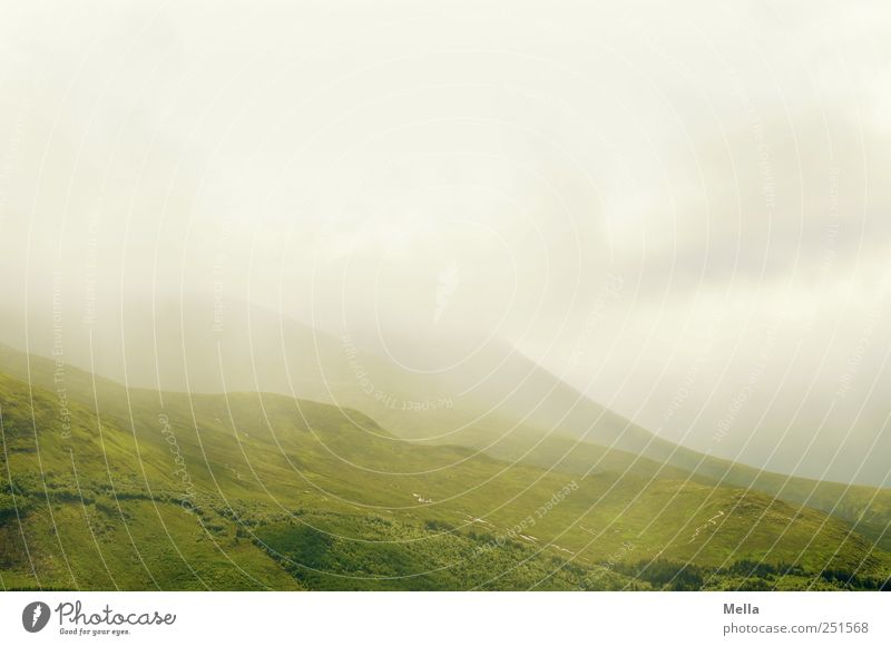 Another Green and Grey Umwelt Natur Landschaft Wolken Klima schlechtes Wetter Nebel Hügel Berge u. Gebirge natürlich grau grün Schottland Highlands Farbfoto