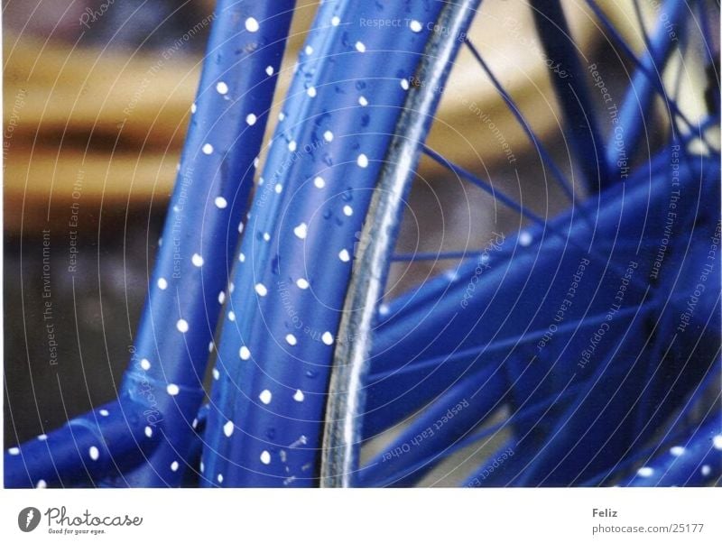 Mein Fahrrad Fototechnik Punkt blau Detailaufnahme außergewöhnlich