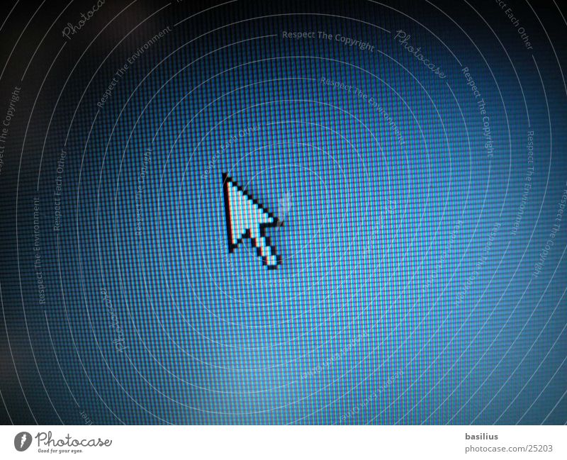 mauszeiger Schreibtisch Bildschirmfoto Bildpunkt Internet Pfeil cursor blau Computermaus