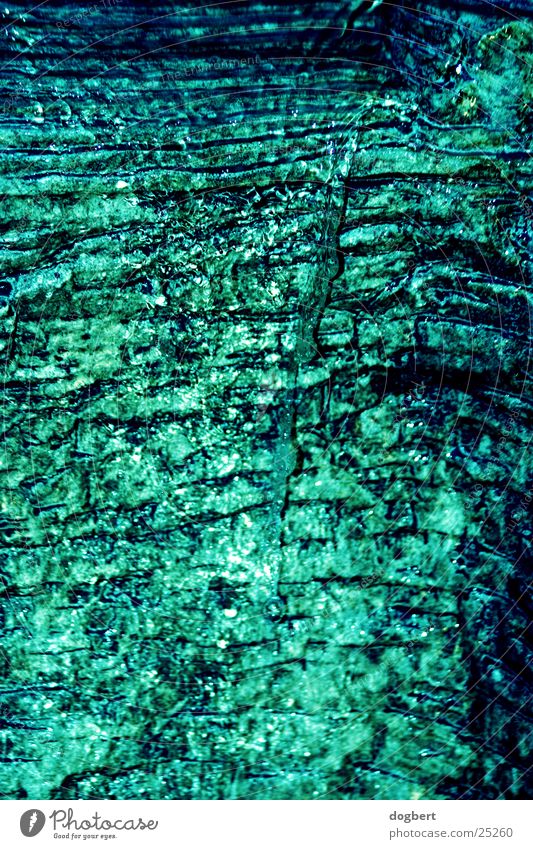 Wasserfall kalt Höhle Wassertropfen blau Stein