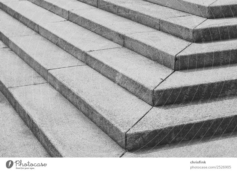 Treppenstufen sw Museum Bühne Haus Bauwerk Architektur Terrasse Wege & Pfade gehen grau schwarz weiß Palast Schwarzweißfoto Tag
