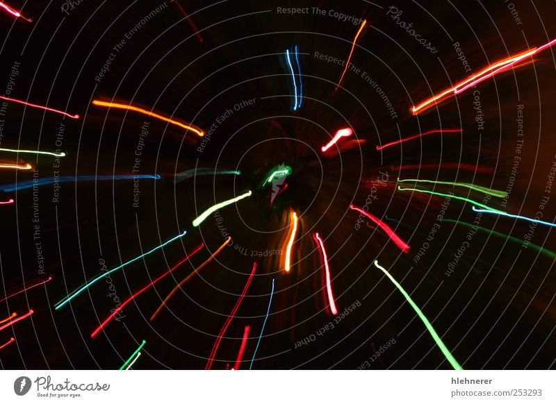 Abstrakte Bewegungslichter Freude Dekoration & Verzierung Feste & Feiern glänzend hell neu Geschwindigkeit blau gelb gold rot Farbe Wunsch Hintergrundbild