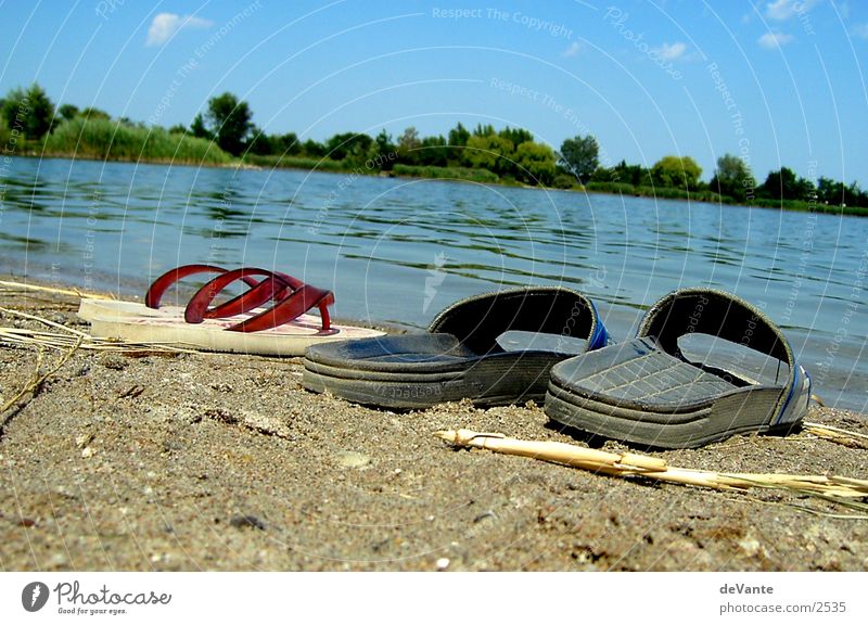 Strandpärchen Sandale Flipflops See Nahaufnahme