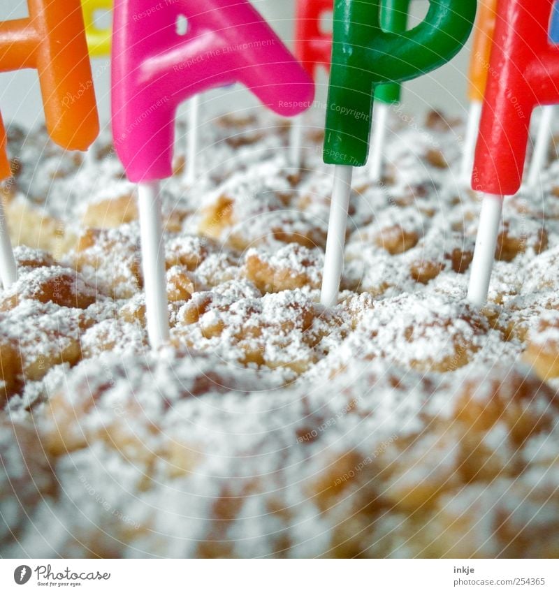 HAPP Kuchen Puderzucker Ernährung Lifestyle Freizeit & Hobby Party Feste & Feiern Geburtstag Dekoration & Verzierung Kerze Geburtstagstorte Schriftzeichen Duft