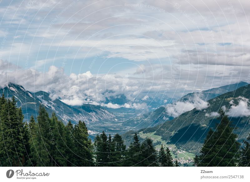 Inntal / Austria Berge u. Gebirge wandern Umwelt Natur Landschaft Himmel Wolken Sommer Schönes Wetter Wald Alpen Gipfel ästhetisch Ferne gigantisch natürlich