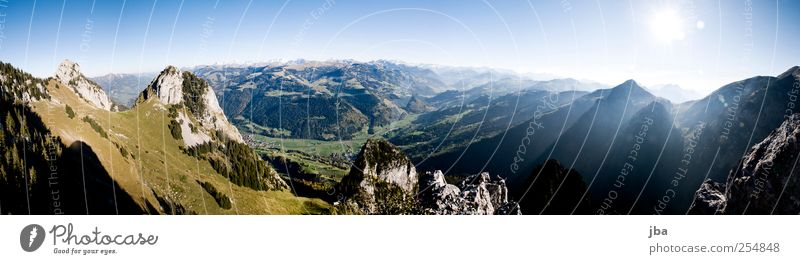Panorama Berner Oberland Leben Zufriedenheit ruhig Abenteuer Freiheit Sommer Berge u. Gebirge wandern Klettern Bergsteigen Natur Landschaft Erde